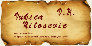Vukica Milošević vizit kartica